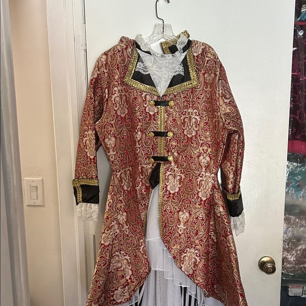 Chasing Fireflies Red and Gold Brocade Jacket